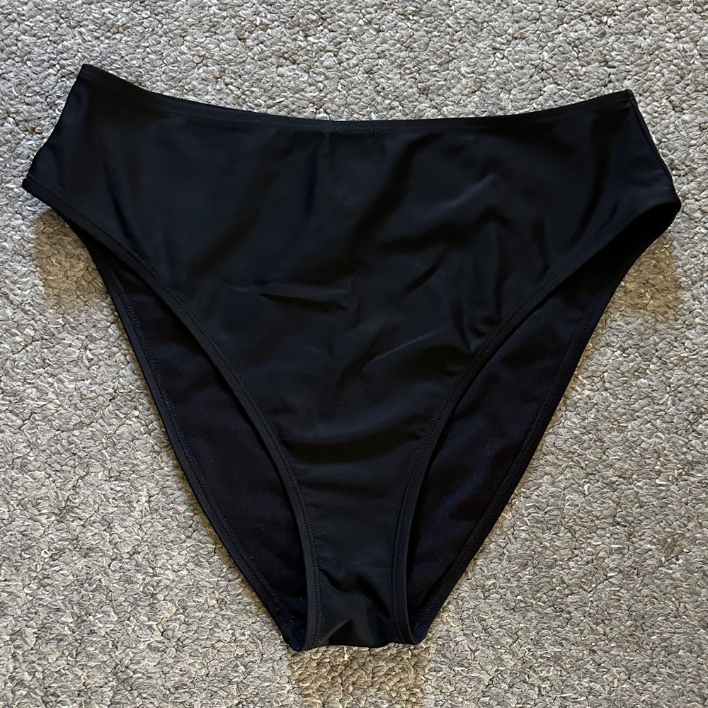 Wild Fable High Cut Black Bikini Swimsuit Bottoms